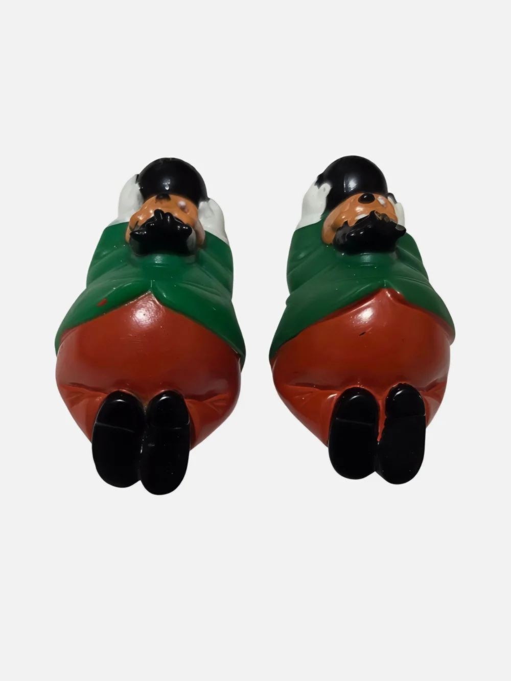 Two plastic toy figure,Disney Goof Troop Pete Bowling Pull-Back Toy, Burger King